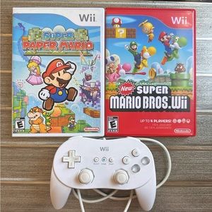 Super Mario Bros bundle for Wii and remote